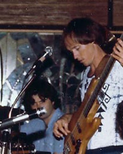 With the Mike Gillis group at Bananas in Coconut Grove, Miami in 1979